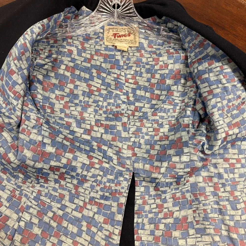 Vintage Twigs Boys Navy Blue‎ Blazer Sports Jacket Size 6 Wool 2-Button Preppy